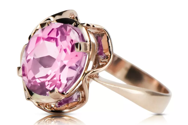Original Vintage 14K Rose Gold Amethyst Ring Vintage vrc206r